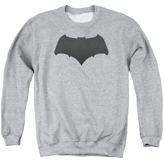 Batman V Superman Batman Logo Mens Crewneck Sweatshirt Athletic Heather Officially Licensed