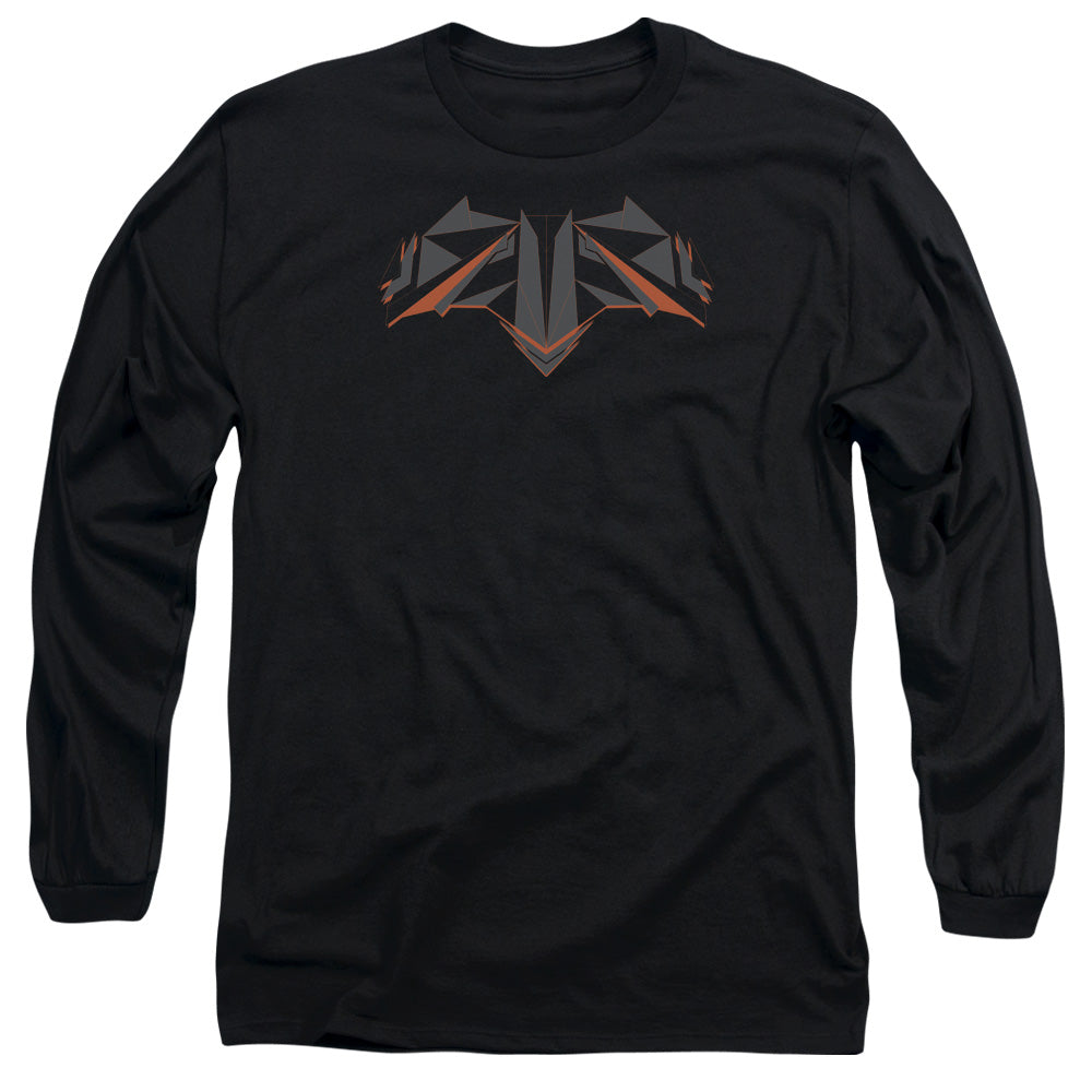 Batman V Superman Tech Bat Logo Mens Long Sleeve Shirt Black