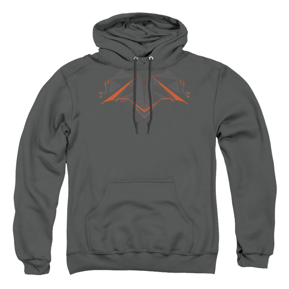 Batman V Superman Tech Bat Logo Mens Hoodie Charcoal