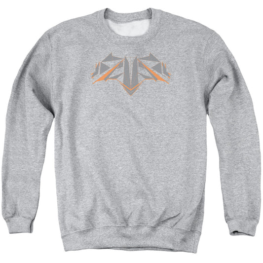 Batman V Superman Tech Bat Logo Mens Crewneck Sweatshirt Athletic Heather Officially Licensed