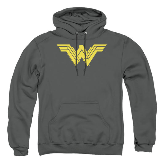 Batman V Superman Clean Line Logo Mens Hoodie Charcoal