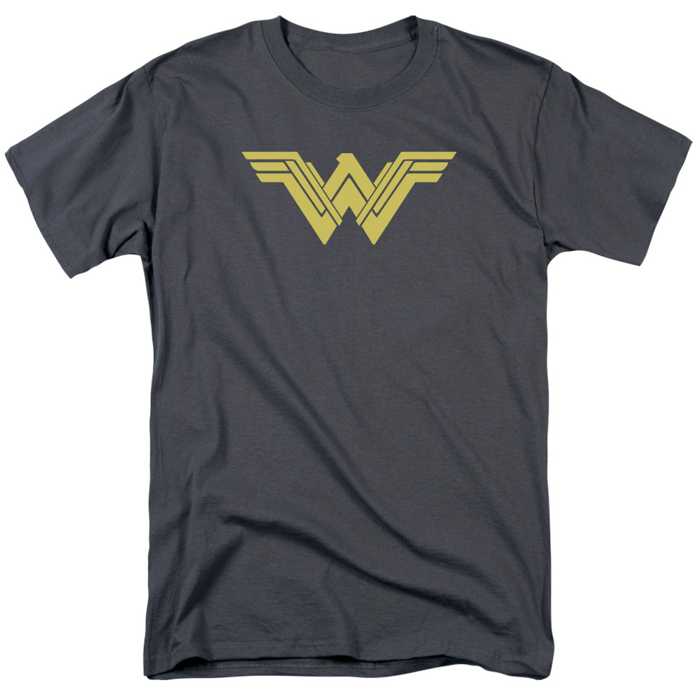 Batman V Superman Clean Line Logo Mens T Shirt Charcoal