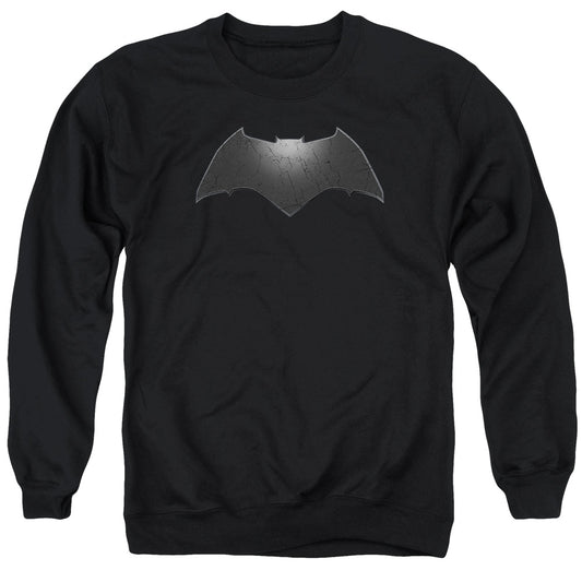 Batman V Superman Beveled Bat Logo Mens Crewneck Sweatshirt Black Officially Licensed