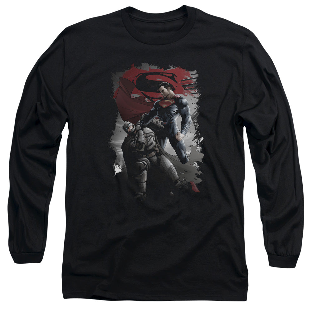 Batman Vs Superman Choke Mens Long Sleeve Shirt Black