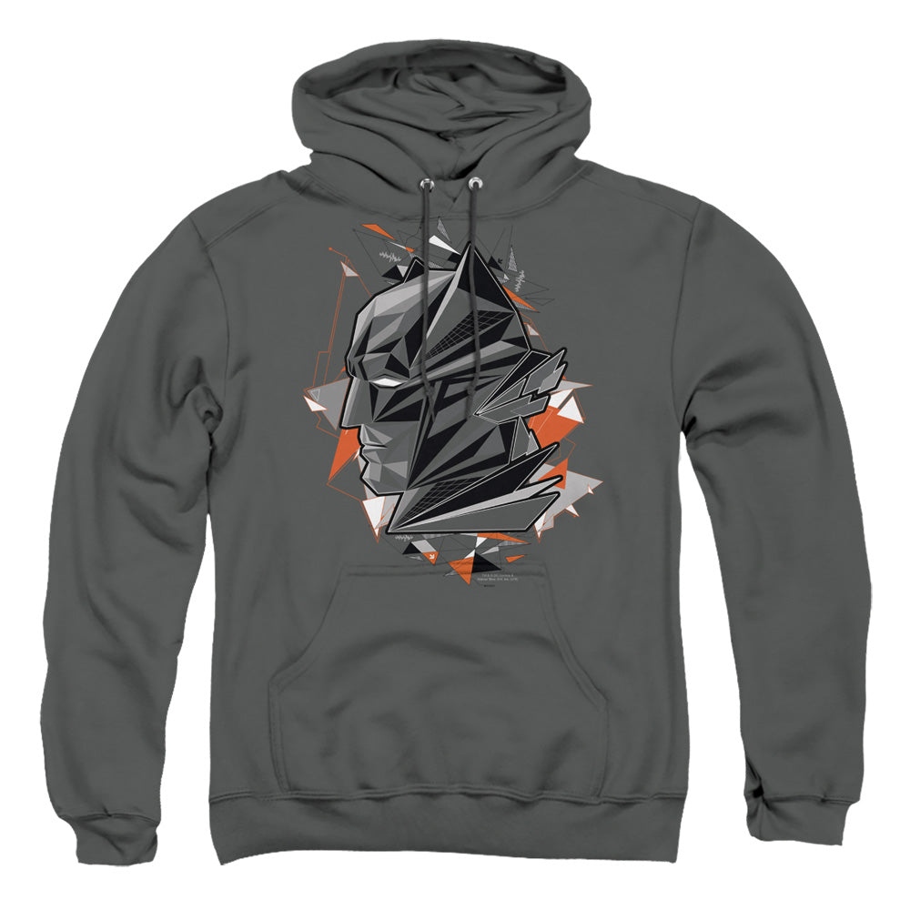Batman V Superman Bat Head Tech Mens Hoodie Charcoal