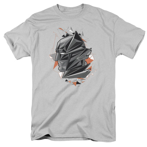 Batman V Superman Bat Head Tech Mens T Shirt Silver