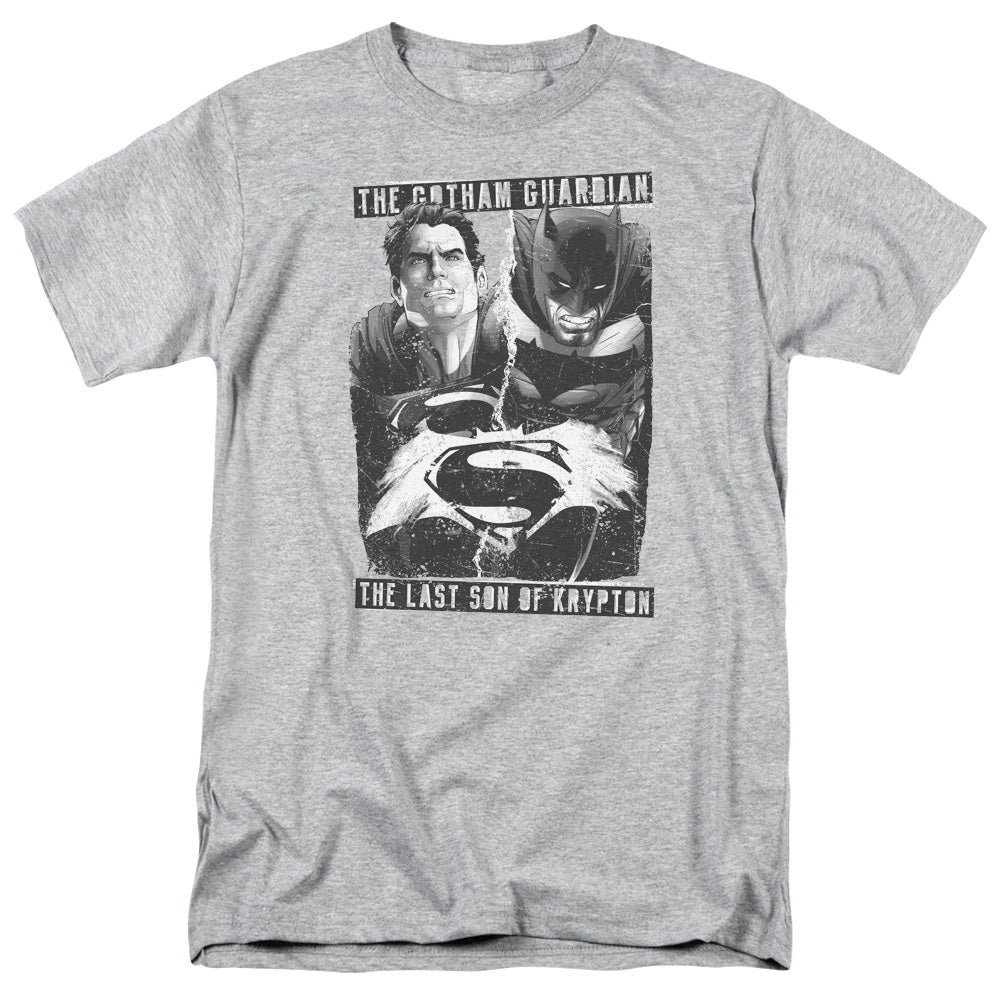 Batman V Superman Guardian V Son Mens T Shirt Athletic Heather