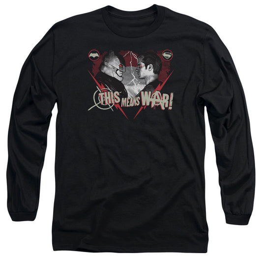 Batman V Superman This Means War Mens Long Sleeve Shirt Black