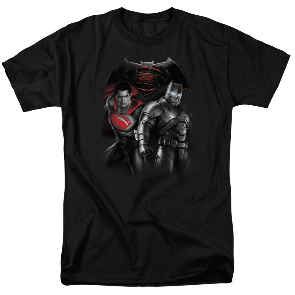 Batman V Superman Stand Off Mens T Shirt Black