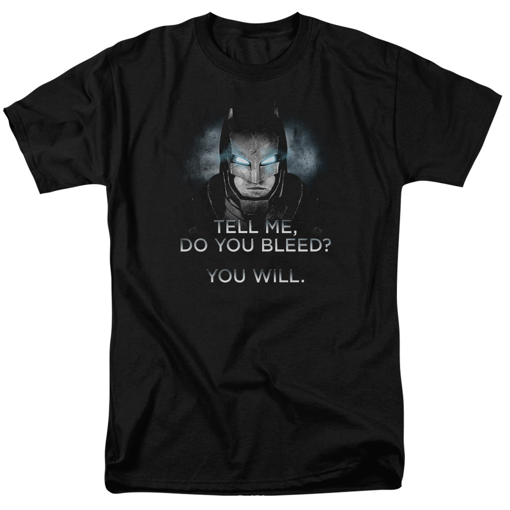 Batman V Superman Do You Bleed Mens T Shirt Black