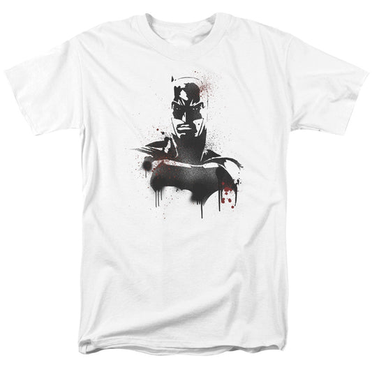 Batman V Superman Batman Spray Mens T Shirt White