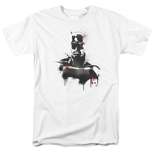 Batman V Superman Batman Spray Mens T Shirt White