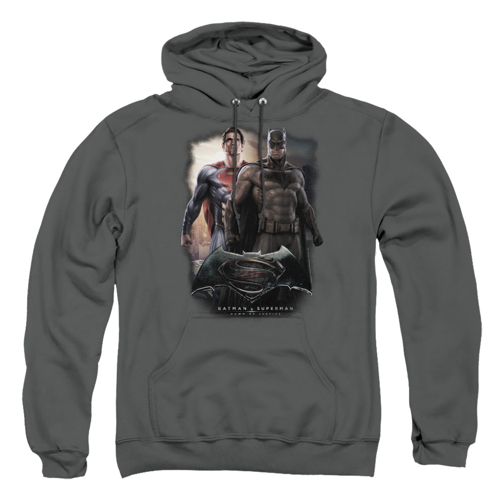 Batman Vs Superman Dawn Mens Hoodie Charcoal