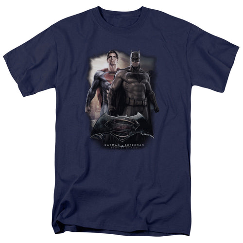 Batman Vs Superman Dawn Mens T Shirt Navy