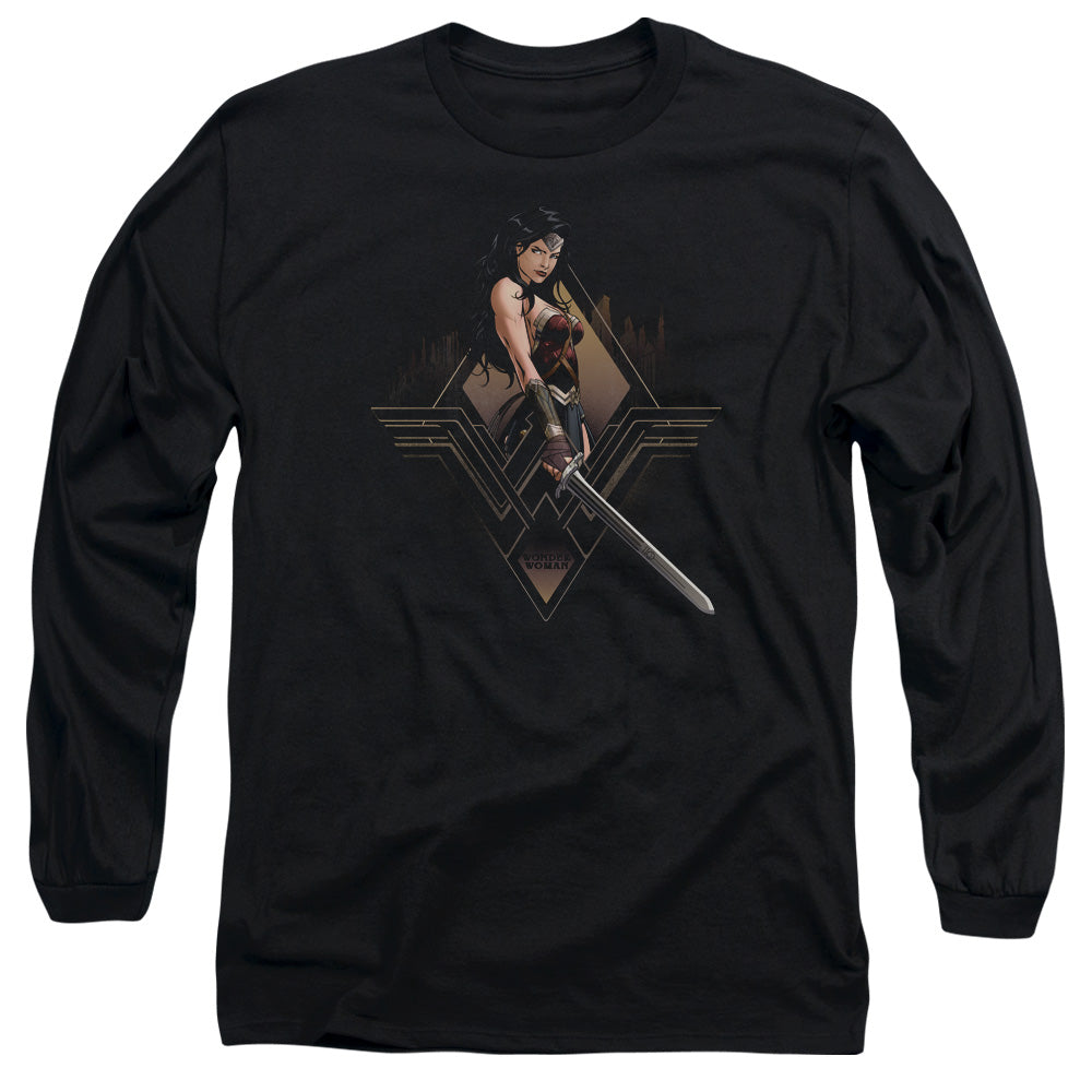 Batman V Superman City Girl Mens Long Sleeve Shirt Black