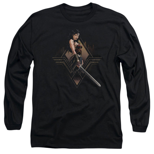 Batman V Superman City Girl Mens Long Sleeve Shirt Black