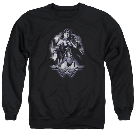 Batman Vs Superman Rainy Night Mens Crewneck Sweatshirt Black Officially Licensed