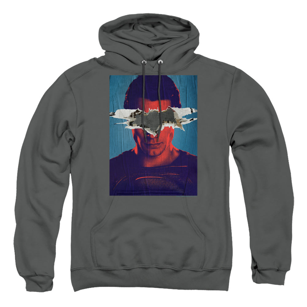 Batman Vs Superman Superman Poster Mens Hoodie Charcoal