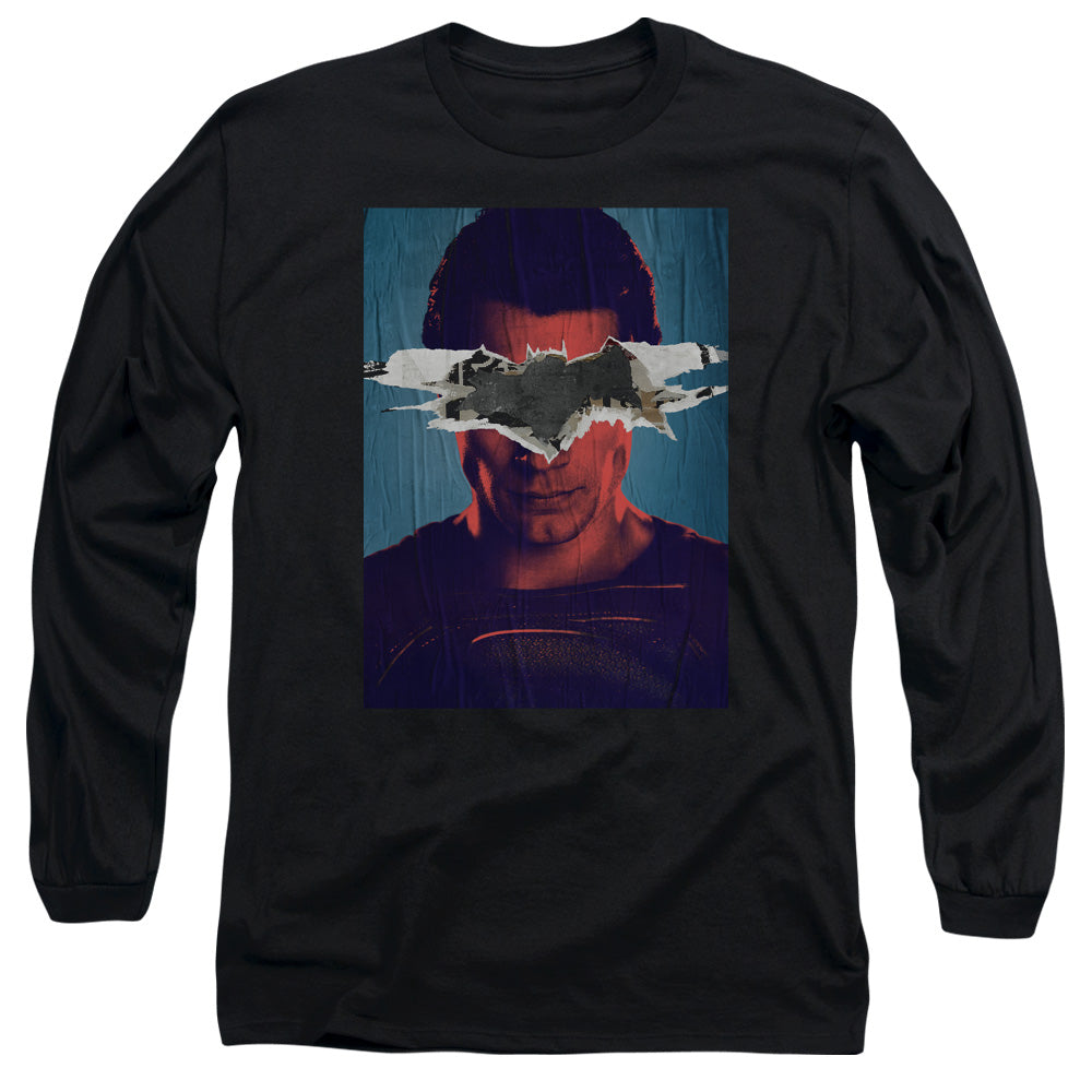 Batman Vs Superman Superman Poster Mens Long Sleeve Shirt Black