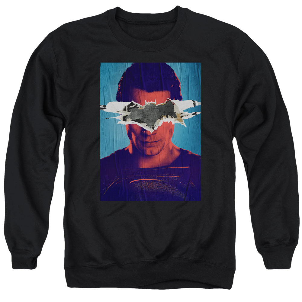 Batman Vs Superman Superman Poster Mens Crewneck Sweatshirt Black Officially Licensed