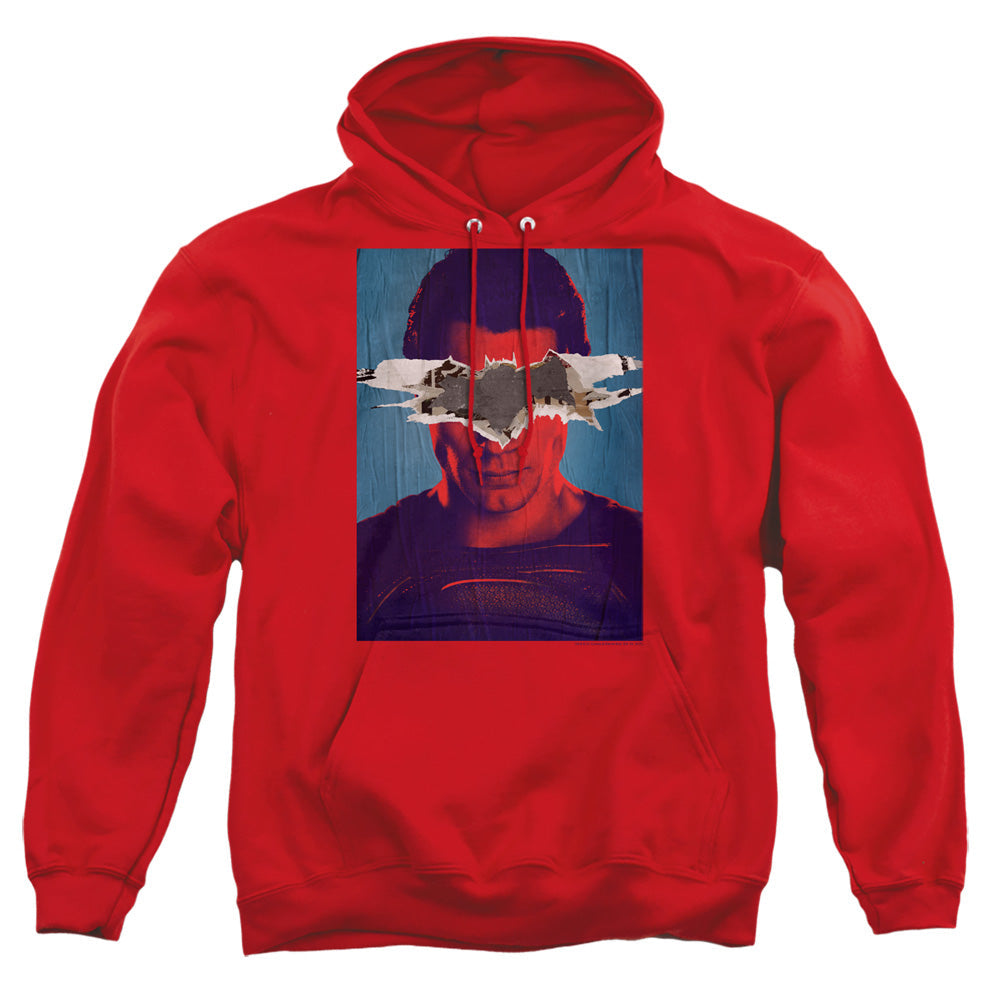 Batman Vs Superman Superman Poster Mens Hoodie Red