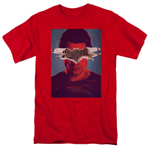 Batman Vs Superman Superman Poster Mens T Shirt Red