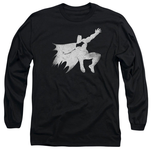 Batman V Superman Knight Silhouette Mens Long Sleeve Shirt Black