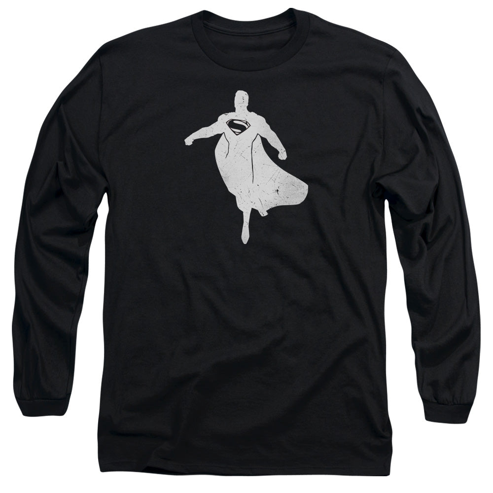 Batman V Superman Superman Silhouette Mens Long Sleeve Shirt Black