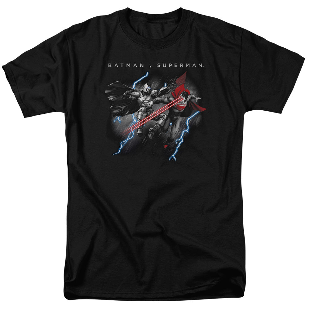 Batman V Superman Lightning Fight Mens T Shirt Black