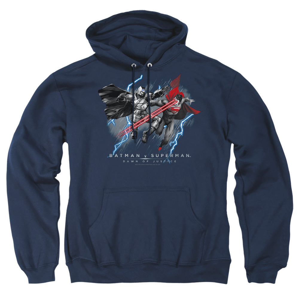 Batman V Superman Lightniing V Heat Vision Mens Hoodie Navy