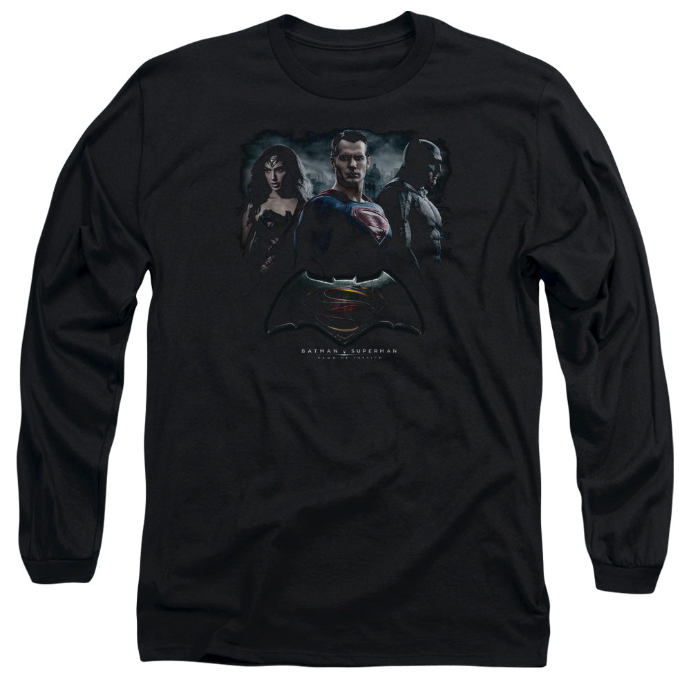 Batman V Superman The Crew Mens Long Sleeve Shirt Black