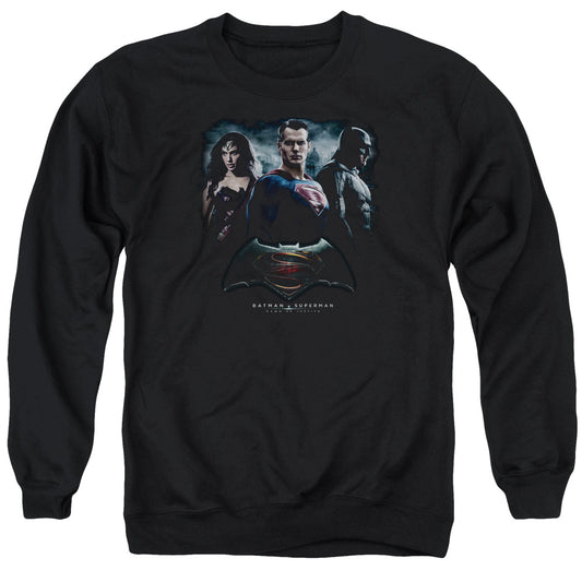 Batman V Superman The Crew Mens Crewneck Sweatshirt Black Officially Licensed
