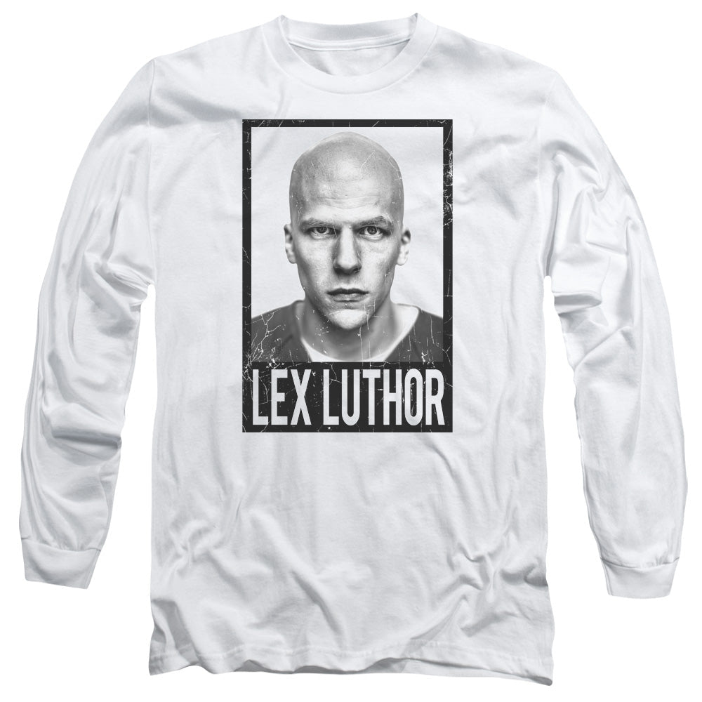 Batman V Superman Luthor Mens Long Sleeve Shirt White