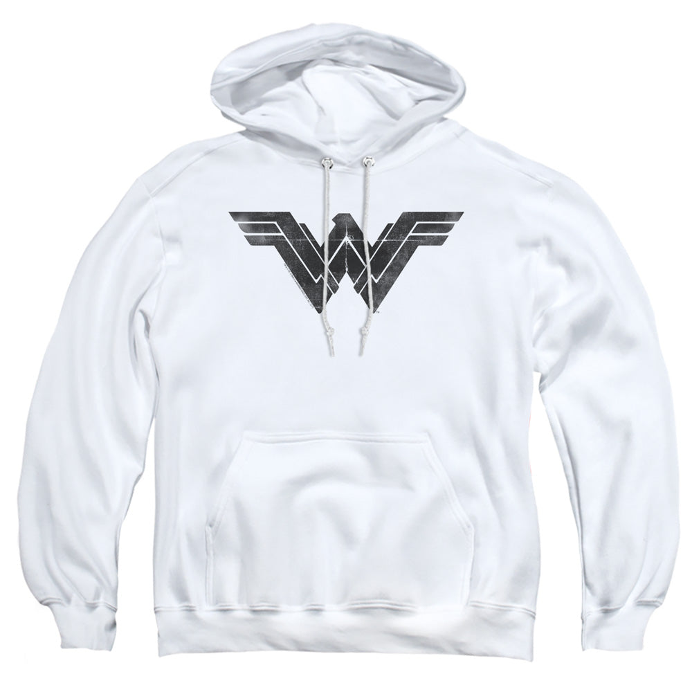 Batman V Superman Folded And Distressed Mens Hoodie White