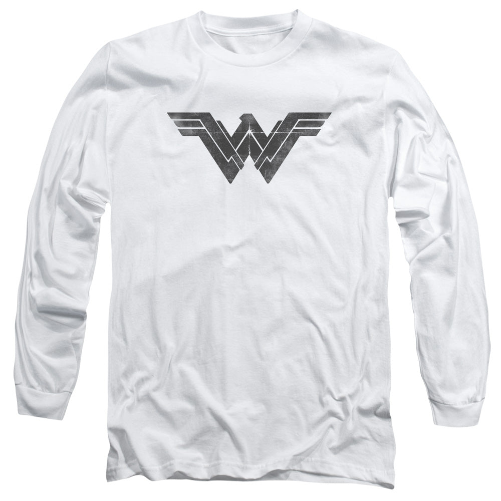 Batman V Superman Folded And Distressed Mens Long Sleeve Shirt White