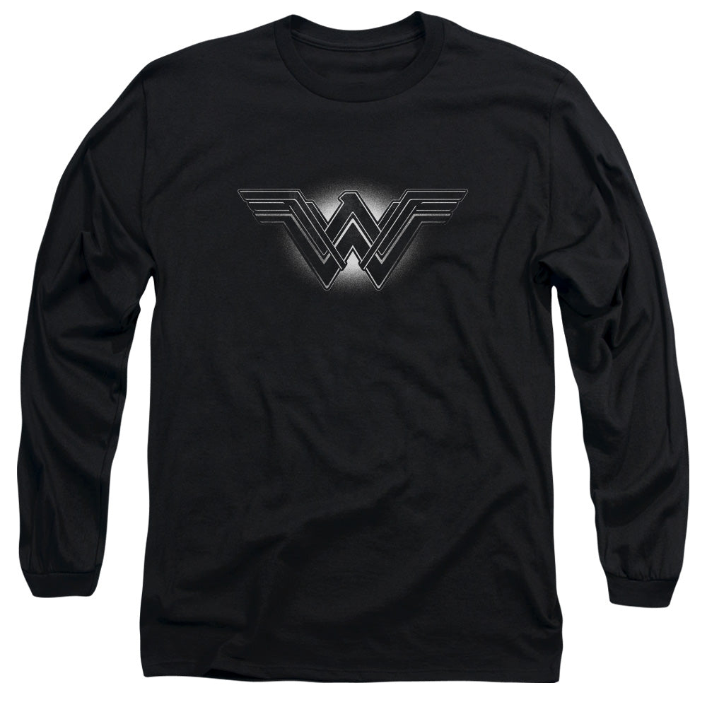 Batman V Superman Glow Emblem Mens Long Sleeve Shirt Black