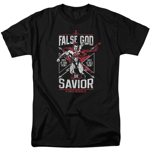 Batman V Superman False God Or Savior Mens T Shirt Black