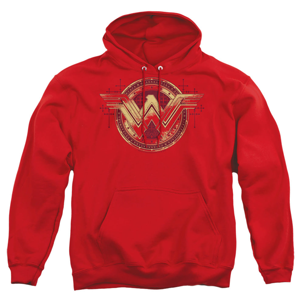 Batman V Superman Wonder Shield Mens Hoodie Red