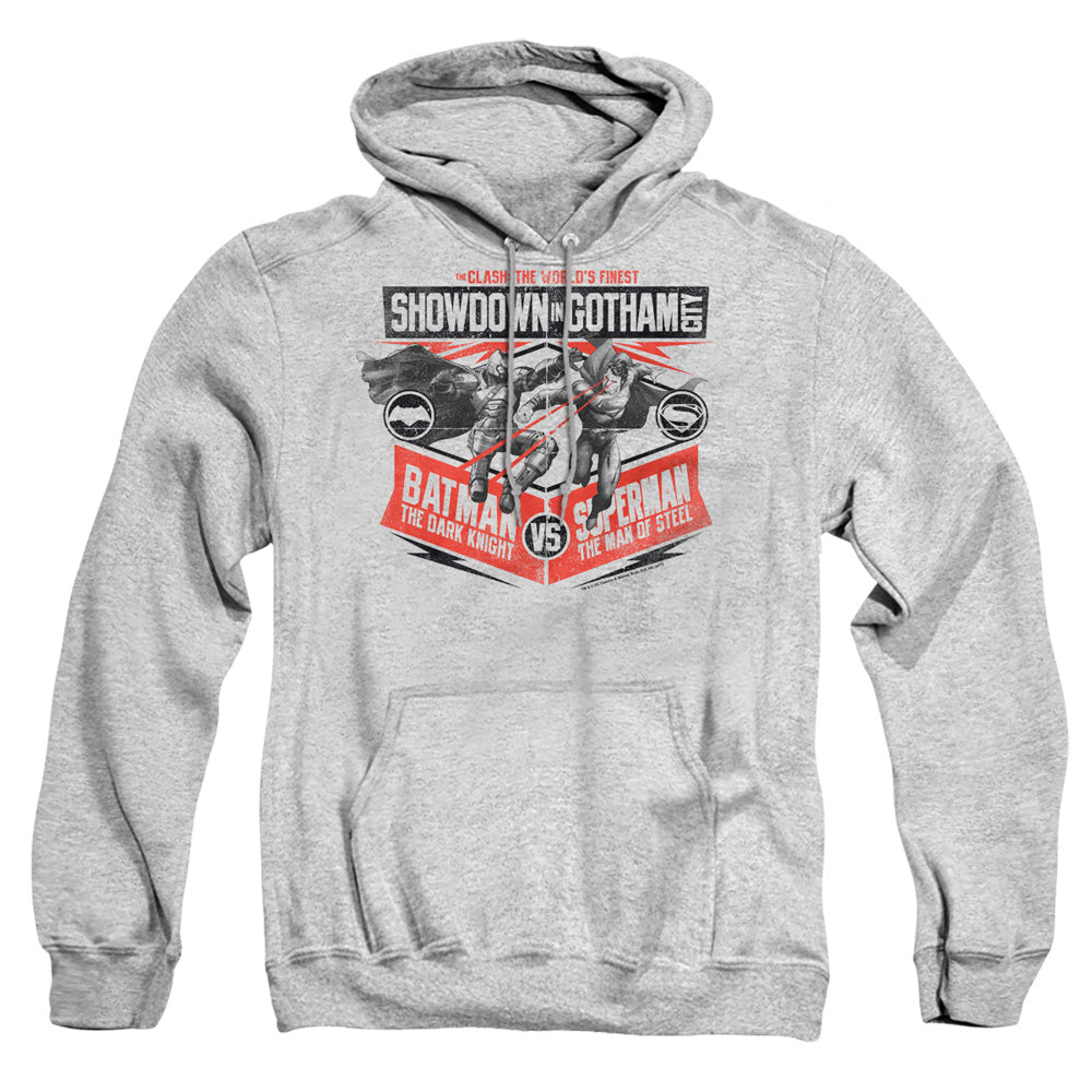 Batman V Superman Showdown In Gotham Mens Hoodie Athletic Heather