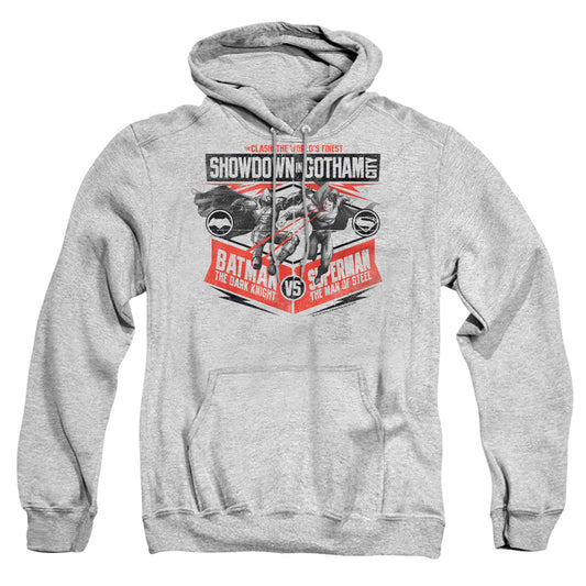 Batman V Superman Showdown In Gotham Mens Hoodie Athletic Heather