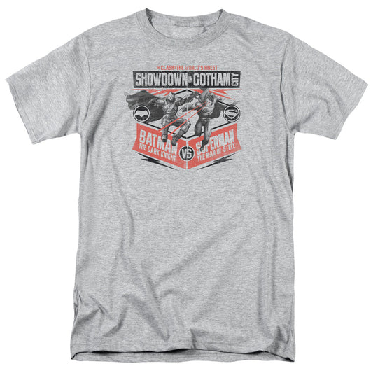Batman V Superman Showdown In Gotham Mens T Shirt Athletic Heather