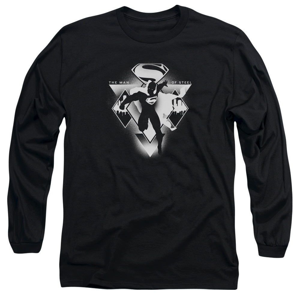 Batman V Superman Triple Diamond Mens Long Sleeve Shirt Black