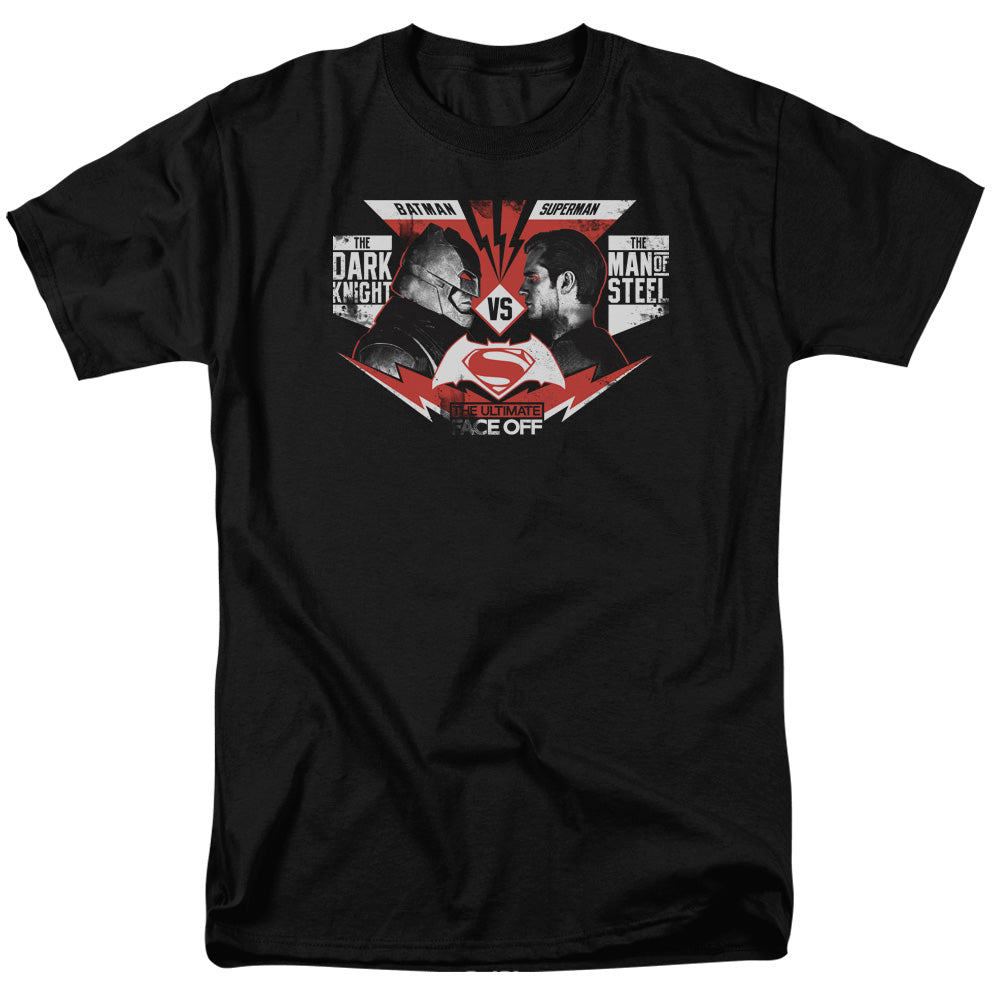 Batman V Superman Ultimate Face Off Mens T Shirt Black