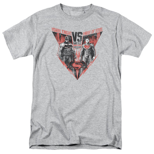 Batman V Superman Batlle For Gotham Mens T Shirt Athletic Heather