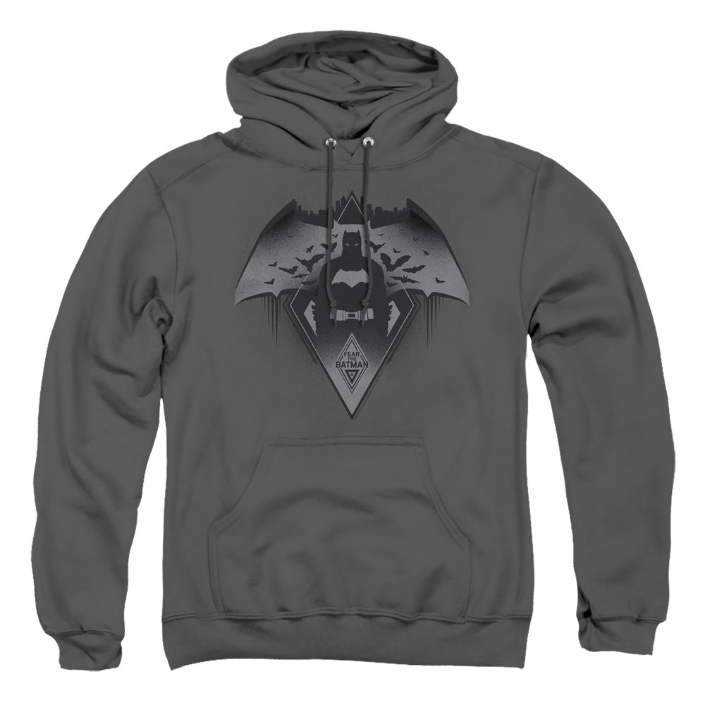 Batman V Superman Fear Mens Hoodie Charcoal