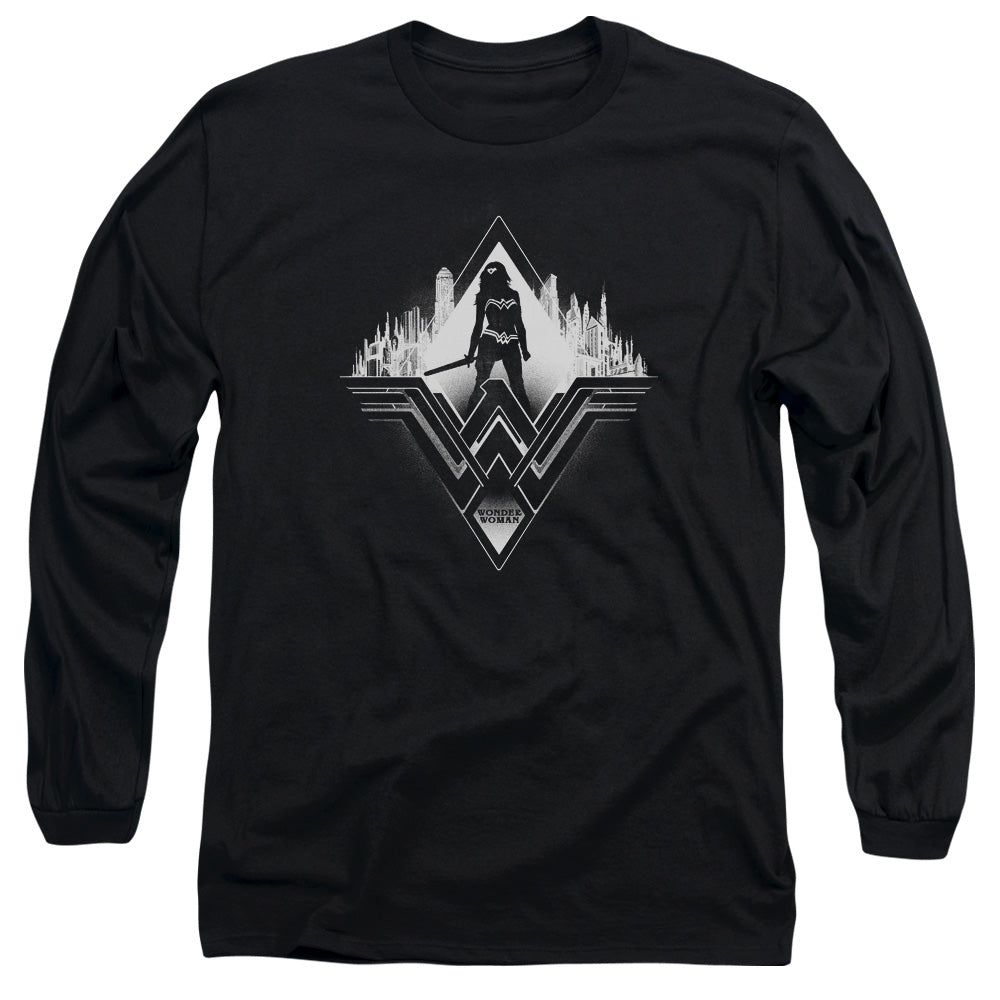 Batman V Superman City Warrior Mens Long Sleeve Shirt Black