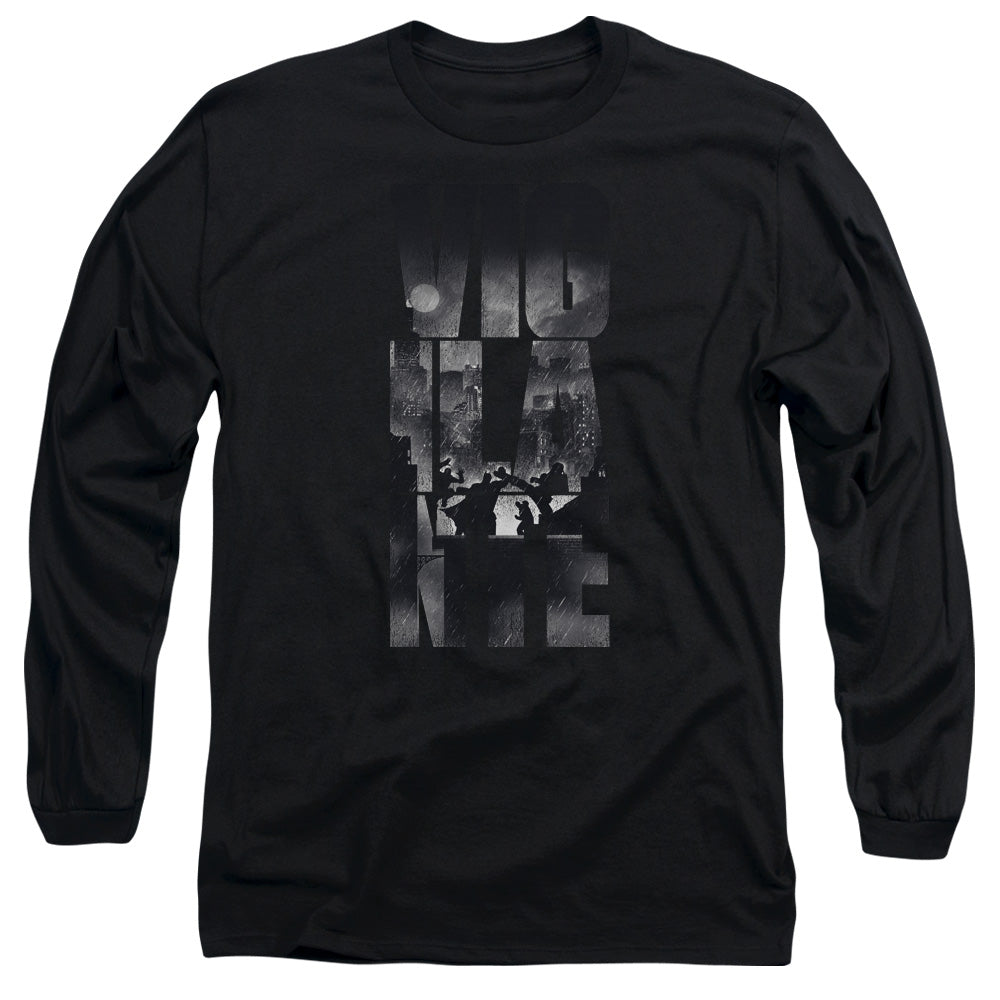 Batman V Superman Rainy Viglante Mens Long Sleeve Shirt Black