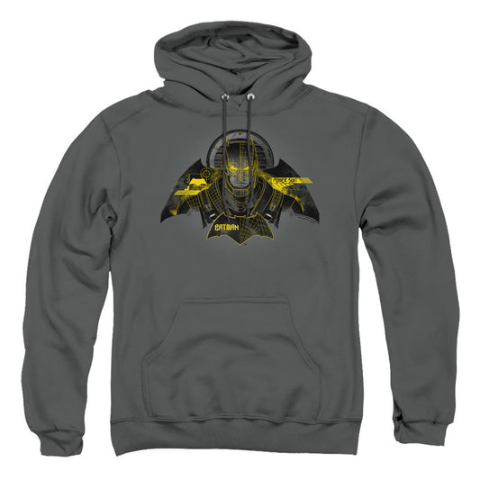 Batman V Superman Batman Tech Mens Hoodie Charcoal
