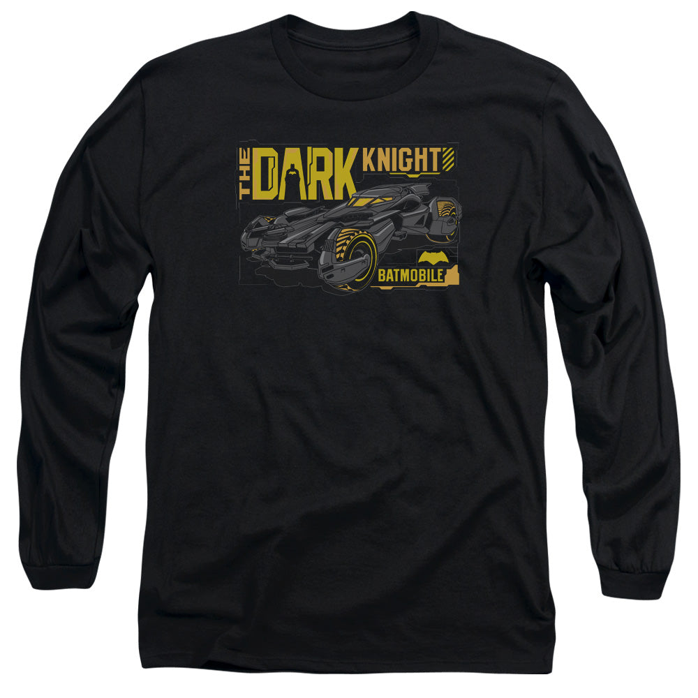 Batman V Superman Mobil Dark Knight Mens Long Sleeve Shirt Black