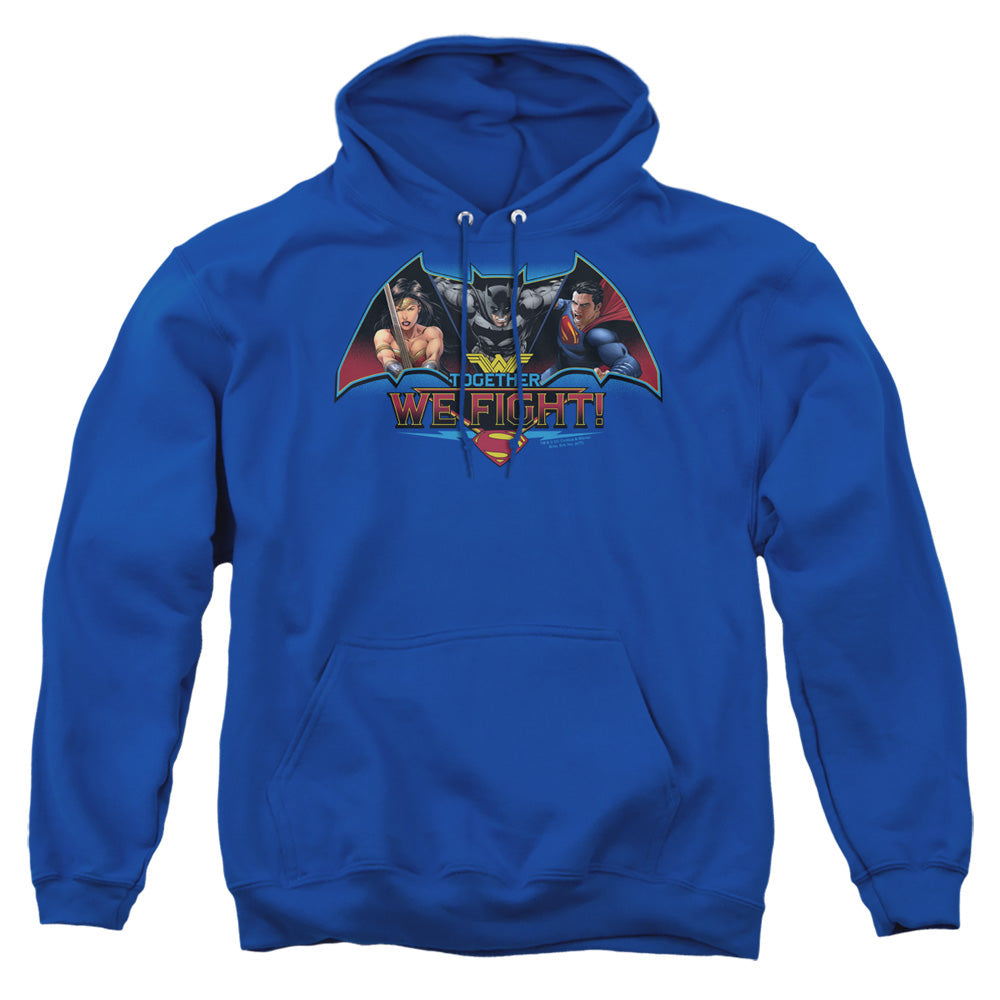 Batman V Superman Together We Fight Mens Hoodie Royal